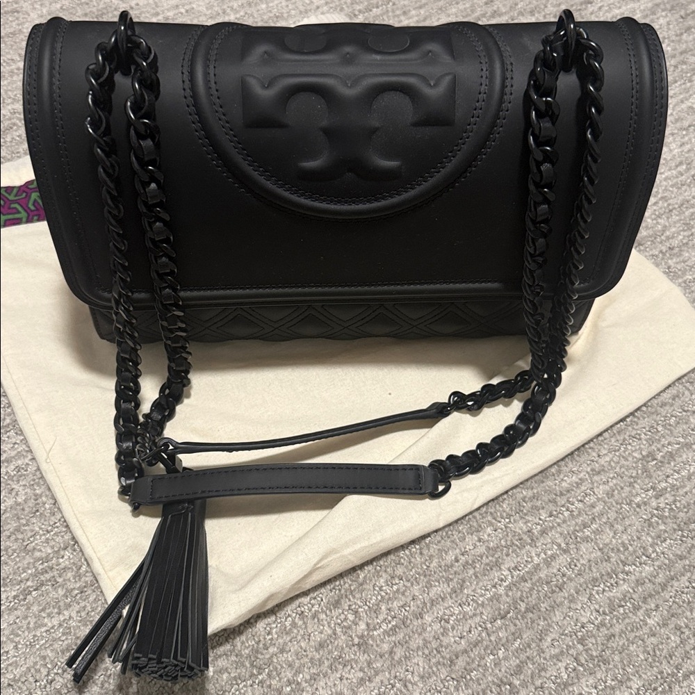 Tory Burch Matte Black Crossbody Bag